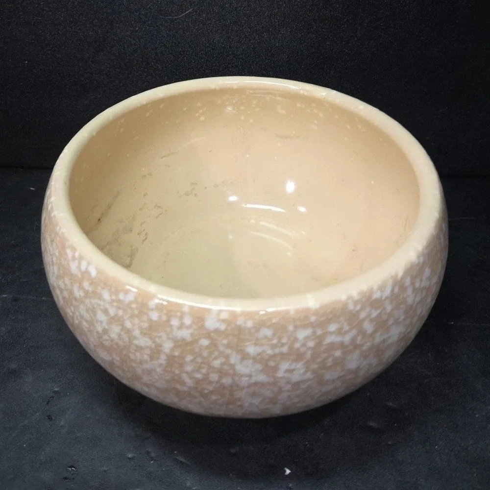 WoodWick Island Coconut Speckled Bowl, Empty Ceramic‎ Candle Vessel, Pottery